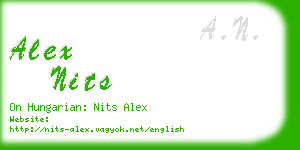 alex nits business card